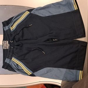 Nasty Pig, Size Small, Blue/Blue, Cotton/Poly Blend, Workout Shorts.bleach